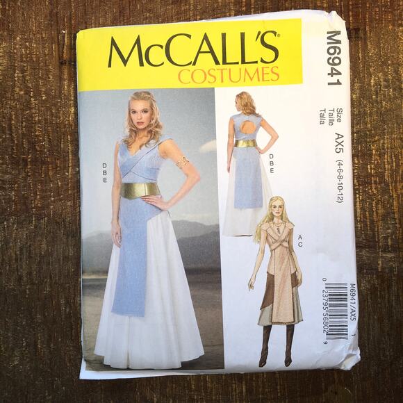 McCalls Sewing Pattern M6941 Misses Game of Thrones Daenerys Cosplay 6-12 UNCUT - Picture 1 of 3